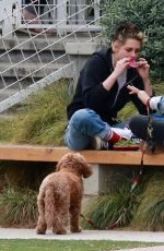 KRISTEN STEWART and Tamra Natisin at a Dog Park in Los Feliz 11/03/2017