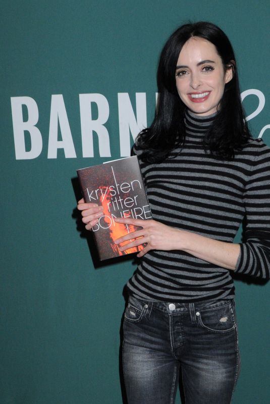 KRYSTEN RITTER at Her New Book Bonfire Fan Event at Barnes & Noble Booksellers Union Square in New York 11/08/2017