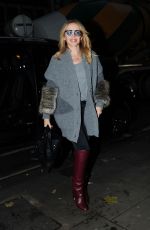 KYLIE MINOGUE Arrives at Her Hotel in London 11/14/2017