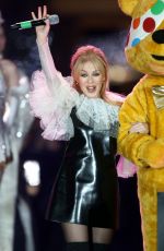 KYLIE MINOGUE Performs at Covent Garden Christmas Lights Turn On in London 11/14/2017