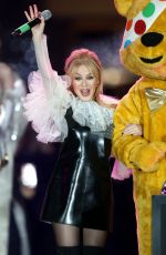 KYLIE MINOGUE Performs at Covent Garden Christmas Lights Turn On in London 11/14/2017