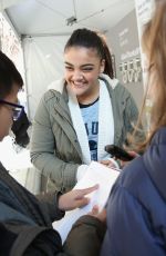 LAURIE HERNANDEZ at  #givethanks Holiday Pop-up in New York 11/28/2017