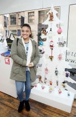 LAURIE HERNANDEZ at  #givethanks Holiday Pop-up in New York 11/28/2017