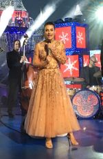 LEA MICHELE Performs at ABC TV Christmas Special at Sisneyland Park in Anaheim 11/14/2017