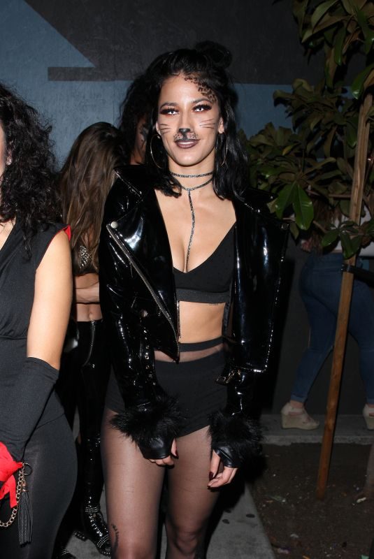 LEXY PANTERRA Arrives at Halloween Party at Poppy Club in West Hollywood 10/31/2017