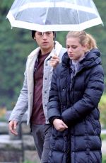 LILI REINHART on the Set of Riverdale in Vancouver 11/14/2017