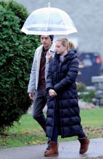 LILI REINHART on the Set of Riverdale in Vancouver 11/14/2017