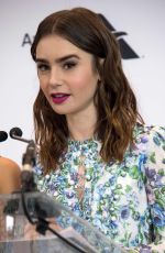 LILY COLLINS at 2018 Film Independent Spirit Awards Press Conference in Los Angeles 11/21/2017