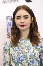 LILY COLLINS at 2018 Film Independent Spirit Awards Press Conference in Los Angeles 11/21/2017