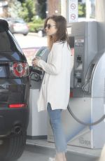LILY COLLINS at a Gas Station in Los Angeles 11/18/2017