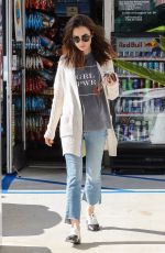 LILY COLLINS at a Gas Station in Los Angeles 11/18/2017