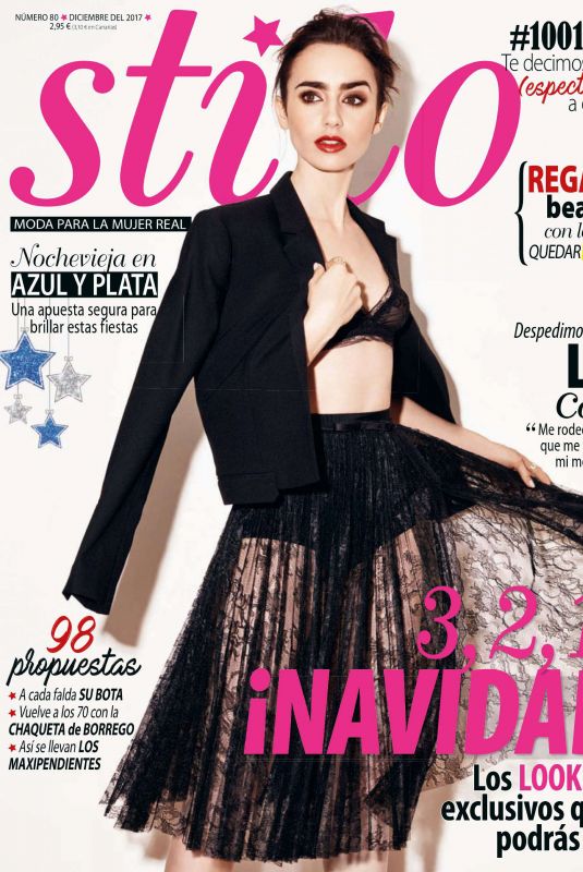 LILY COLLINS in Stilo Magazine, Spain December 2017 Issue