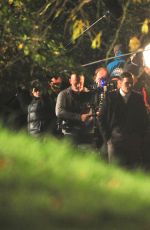 LILY COLLINS on the Set of Tolkien in Liverpool 11/01/2017