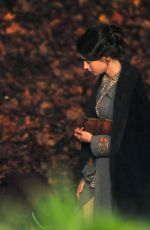 LILY COLLINS on the Set of Tolkien in Liverpool 11/01/2017