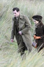 LILY COLLINS on the Set of Tolkien in Merseyside 11/04/2017