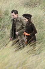 LILY COLLINS on the Set of Tolkien in Merseyside 11/04/2017