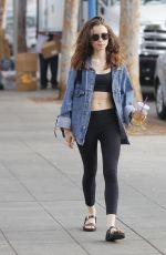 LILY COLLINS Out for Coffee in Beverly Hills 11/16/2017