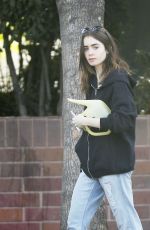 LILY COLLINS Out in Beverly Hills 11/26/2017