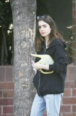 LILY COLLINS Out in Beverly Hills 11/26/2017