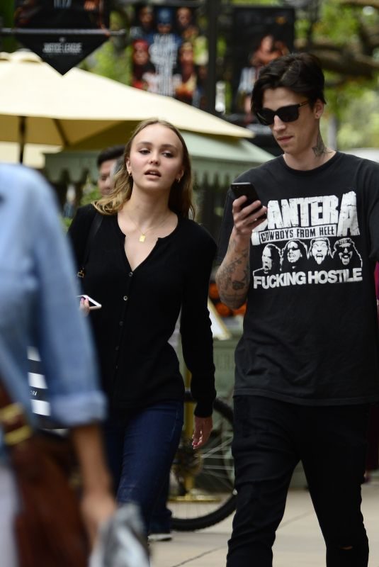 LILY-ROSE DEPP and Ash Stymest Out Shopping in Los Angeles 10/30/2017