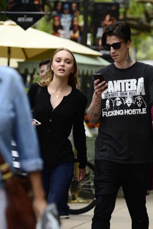 LILY-ROSE DEPP and Ash Stymest Out Shopping in Los Angeles 10/30/2017