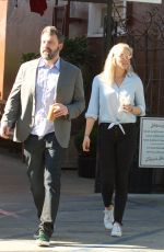 LINDSAY SHOOKUS and Ben Affleck Out for Lunch in Brentwood 11/25/2017