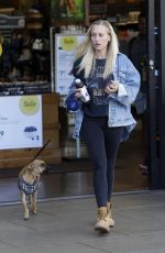 LORRAINE GILLES Walks Her Dog in Los Angeles 11/09/2017