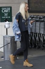 LORRAINE GILLES Walks Her Dog in Los Angeles 11/09/2017