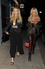 LOTTIE MOSS and NICOLA HUGHES at Kiru Restaurant in London 11/24/2017