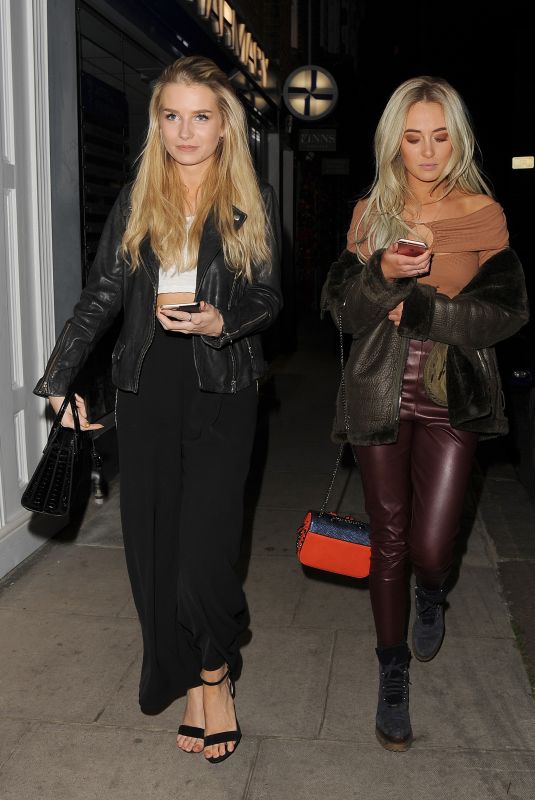 LOTTIE MOSS and NICOLA HUGHES at Kiru Restaurant in London 11/24/2017