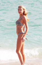 LOUISA WARWICK in Bikini at a Beach in Miami 11/26/2017