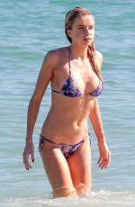 LOUISA WARWICK in Bikini on the Beach in Miami 11/25/2017