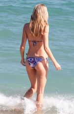 LOUISA WARWICK in Bikini on the Beach in Miami 11/25/2017