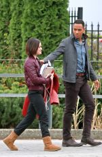 LUCY HALE and Elliot Knight Out in Burnaby 11/07/2017