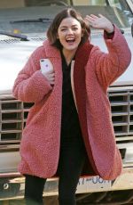 LUCY HALE on the Set of Life Sentence in Vancouver 11/01/2017