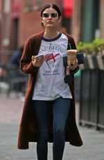 LUCY HALE Out for Iced Coffee in Vancouver 11/17/2017