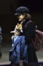 LUCY HALE with Her Dog at Airport in Vancouver 11/27/2017