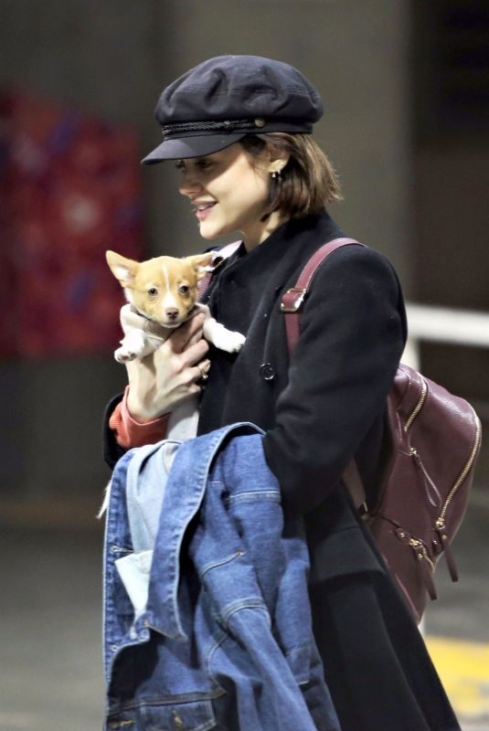 LUCY HALE with Her Dog at Airport in Vancouver 11/27/2017