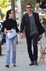 MAGGIE Q and Dylan McDermott Out at Melrose Avenue in West Hollywood 11/09/2017