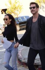 MAGGIE Q and Dylan McDermott Out at Melrose Avenue in West Hollywood 11/09/2017
