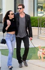 MAGGIE Q and Dylan McDermott Out at Melrose Avenue in West Hollywood 11/09/2017