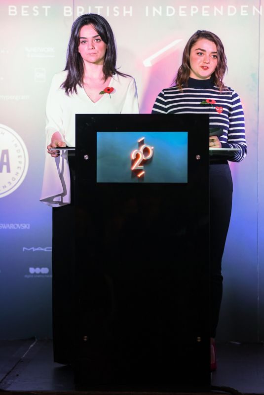 MAISIE WILLIAMS and HAYLEY SQUIRES at British Independent Film Awards Nominations in London 11/01/2017