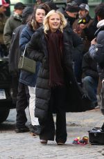 MALIN AKERMAN and Damien Lewis on the Set of Billions in New York 11/20/2017