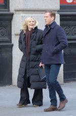 MALIN AKERMAN and Damien Lewis on the Set of Billions in New York 11/20/2017