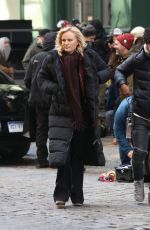 MALIN AKERMAN and Damien Lewis on the Set of Billions in New York 11/20/2017