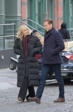 MALIN AKERMAN and Damien Lewis on the Set of Billions in New York 11/20/2017