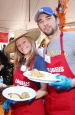 MARCI MILLER at Los Angeles Mission Thanksgiving Meal for the Homeless in Los Angeles 11/22/2017