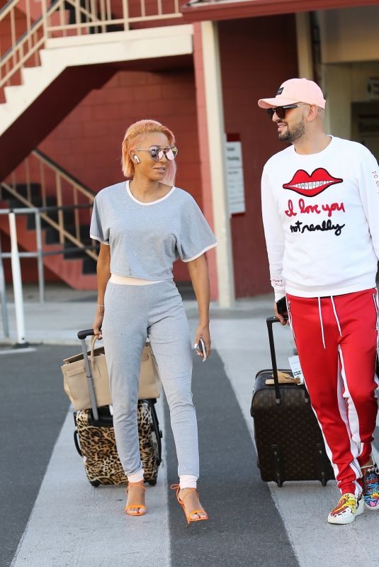 MELANIE BROWN and Gary Madatyan Out and About in Los Angeles 11/23/2017