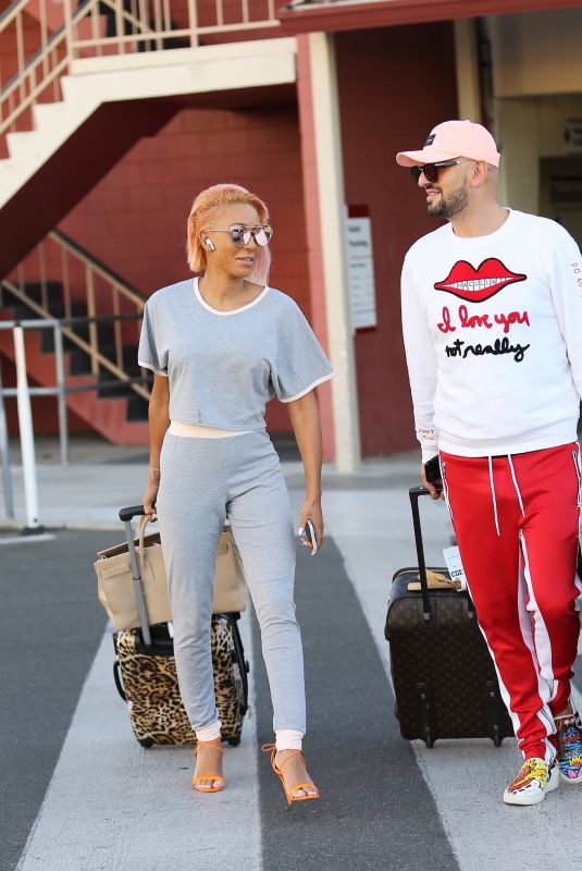 MELANIE BROWN and Gary Madatyan Out and About in Los Angeles 11/23/2017