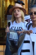 MENA SUVARI at Anti-fur Protest in Los Angeles 11/24/2017